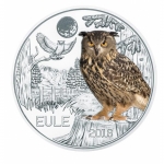 Austria 3 Euro Silver Colourful Creatures Owl 2018