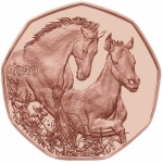 Austria 5 Euro Copper Friends Forever Happy Easter Horses...