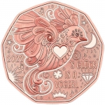 Austria 5 Euro New Years Coin Good Luck is a Bird - New...