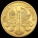 1/2 oz Gold Austrian Philharmonic Brilliant Uncirculated