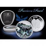 2014 Papua New Guinea 3 Oz Silver 10 Kina Precious Pearl...