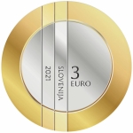 Slovenian 3 Euro 2021 Foundation of the Republic of Slovenia - 30th Anniversary unc