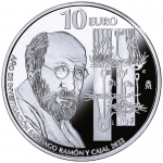 Spain 10 Euro Silver 2022 Proof -SANTIAGO RAMÓN Y CAJAL YEAR OF RESEARCH