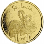St. Lucia 10 Dollar, Flamingo (1)  EC8 1 Unze Gold, 1 oz...