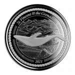 St. Vincent & The Grenadines,  2 Dollar, Humpback Whale (4) EC8 1 Unze Silver, 1 oz BU 2021
