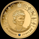 1 oz Gold Tokelau Queen Elisabeth II - Platinum Jubilee...