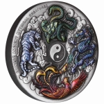 Tuvalu 2021 $5 Mythical Creatures  5oz Antique Silver Proof