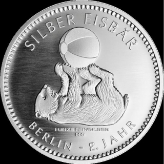 1 Oz Silver Polarbear 2018 Berlin Mint in coincard