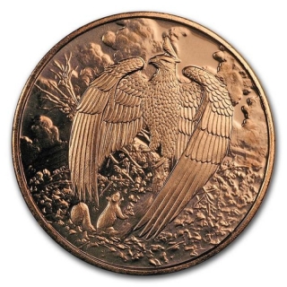 1 Unze Copper Round Nordic Creatures The Great Eagle 999,99 AVDP