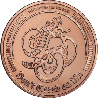 1 oz Copper Round - Dont Tread on Me - The Snake - Liberty or Death