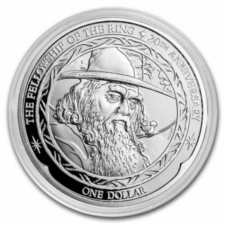1 Unze Silber 2021  Neuseeland 20. Jubiläum - Der Herr der Ringe  (3.) - Gandalf