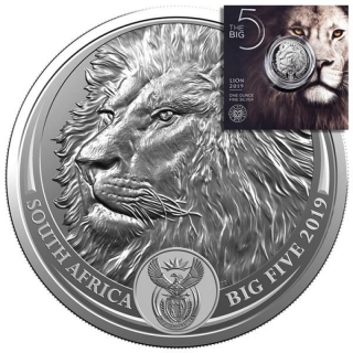 1 oz Silver South African Big Five Lion 2019