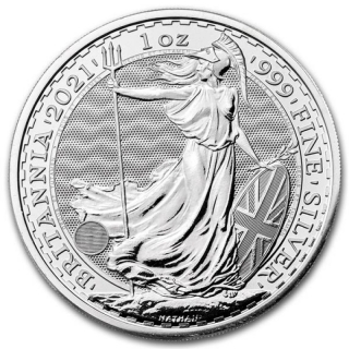 1 Unze Silber Britannia 2021 UK Großbritannien BU