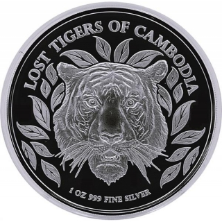 1 Unze Silber Lost Tigers of Cambodia 2022 Kambodscha 