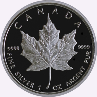 1 ounce silver Canada Maple Leaf 1989 Proof - 5 $
