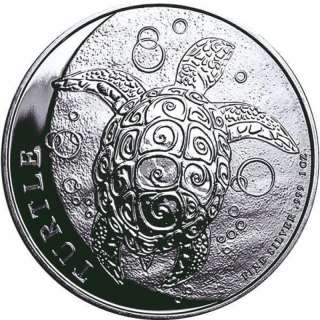 5 Unzen Silber Niue 2022 Taku Turtle Schildkröte Neuseeland BU 10 NZ$