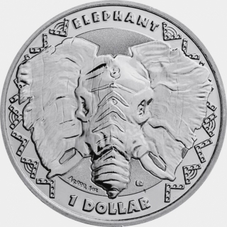 1 ounce silver Sierra Leone 2023 BU  - ELEPHANT African Style - Afrika Big Five Issue 2 - Mintage  5.000 !