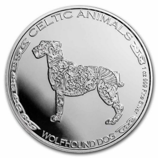 2022 Republic of Chad 1 oz Silver Celtic Animals (Wolfhound)