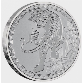 2022 Niue Islands Year of the Tiger Prooflike 1 Ounce Silver 2 NZ$