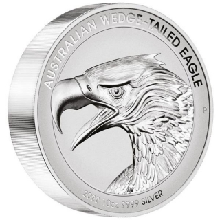 10 Ounce Silver Australian Wedge Tailed Eagle 2022 High Relief 10 AUD Proof