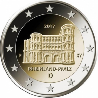 2 Euro Germany 2017 Rhineland-Palatinate, Porta Nigra Trier, A Berlin