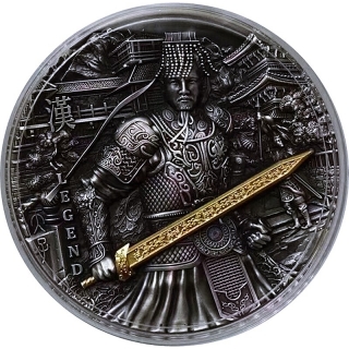 2 Ounce Silver Niue 2021 - WU OF HAN Legends of the Great Chinese Emperors - Antique Finish 2 NZ$