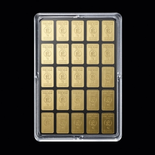 50 x 1 gram Heimerle + Meule Gold Bar UnityBar 999,9 Fine