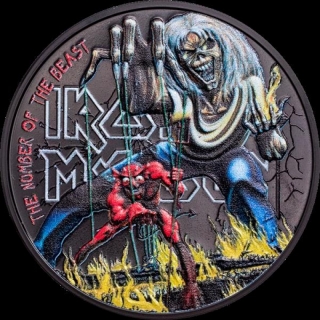 5 $ 2022 Cook Islands - 1 Oz Silber Iron Maiden ? The Number of the Beast (Silver Edition)