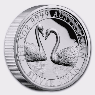 5 Ounce Silver Australia 2022 Proof High Relief - SWAN - 8 AUD
