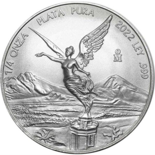 1/10 Oz Silver Mexico Libertad 0,1 Onza 2022 BU - Presale Shipping in August !! Extrem Low Mintage 2022 !