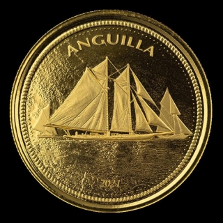 Anguilla, 10 Dollar, Anguilla Sailing Regatta (4) EC8 1 Unze Gold, 1 oz BU 2021