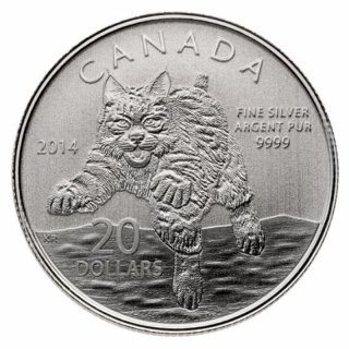 2014 $20 for $20 Lynx - Pure Silver Coin Canada
