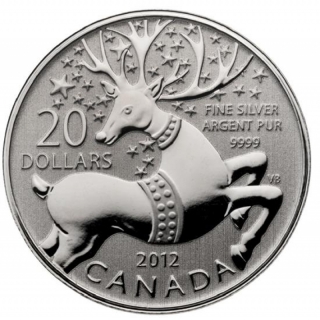2012 $20 for $20 Rendeer - Pure Silver Coin Canada