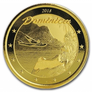 Dominica, 10 Dollar, 2018 Natur Insel Nature Isle EC8 (1) 1 Unze Gold, 1 oz BU