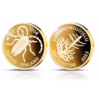 Finland 100 Euro Gold Proof - First Nature Conservation Act - 100 Years - Finlands Single Gold Coin in 2023
