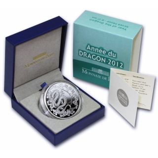 2012 France Silver ?10 Proof Year of the Dragon Proof - Lunar Series France