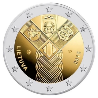 Lithuania 2 Euro 100 Years Baltic States 2018 unc