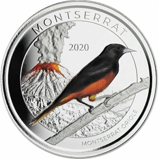 2020 Montserrat 1 oz Silver Montserrat Oriole (03)  EC8 Proof coloured