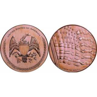 NEW* 1 ounce Copper Round USA - VINTAGE EAGLE + US FLAG