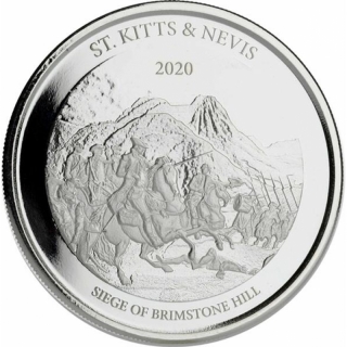 2020 St. Kitts & Nevis 1 oz Silver  Brimstone Hill (3) BU