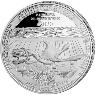 1 Unze Silber Kongo Prehistoric Life - Plesiosaurus (2.)  2020