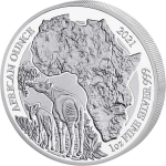 1 Unze Silber Ruanda Okapi  African Ounce 50 RWF Proof