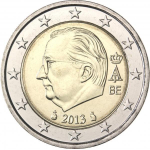 2 Euro Belgien 2013 König Albert II Münzzeichen...