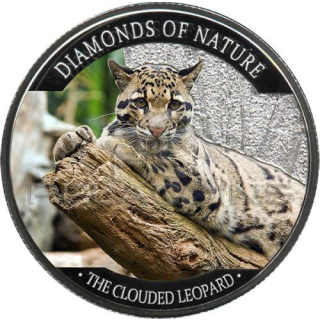 20 g silber Fiji 2013 Proof - Nebelparder Clouded Leopard - Diamonds of Nature serie - 10$