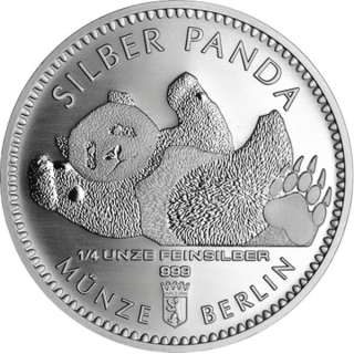 1/4 Oz Silber Panda 2021 Berlin in Blister Coincard