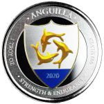 Anguilla,  2 Dollar, Coat of Arms (3) EC8 1 Unze Silber,...