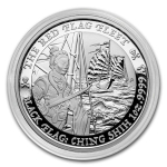 AURINUM-TOP-ANGEBOT** 1 oz  Tuvalu 2021 - Black Flag (Die Rote Flagge) - Ching Shih - Silber BU 1 AU$