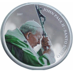 2.6 oz CuNi  Palau / Kongo / Liberia 2007 Proof mit 3 x 1 $ Papst Johannes Paul II- 1920 -2005 Santo Subito