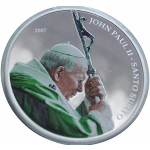 Palau / Kongo / Liberia  2007 mit 3 x 1 $ Papst Johannes Paul II- 1920 -2005 Santo Subito 2007 2007 PP  farbig