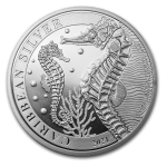 1 Unze Silber 2021 Barbados Caribean Seahorse Seepferd...